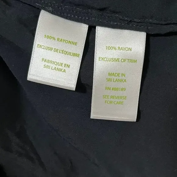 Lilly Pulitzer‎ Lightweight Willa Top Size XS Black Onyx Black Vacation Resort